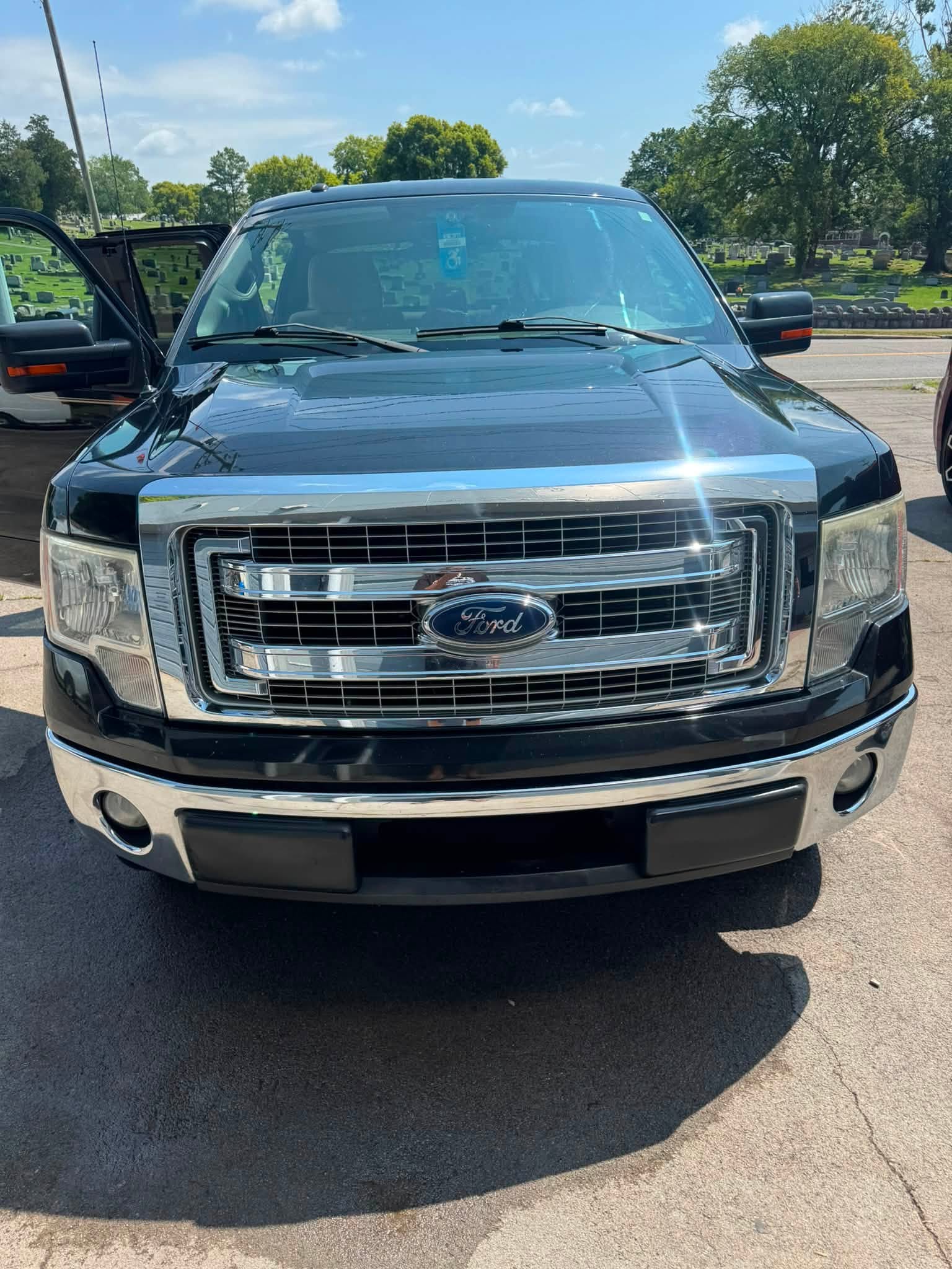 Polished black Ford truck