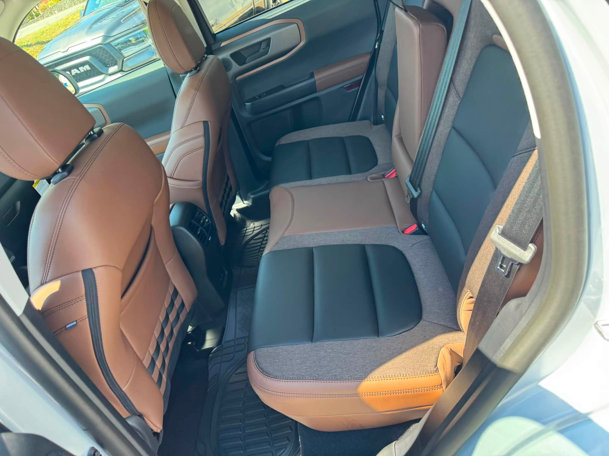 Freshly cleaned leather rear seats