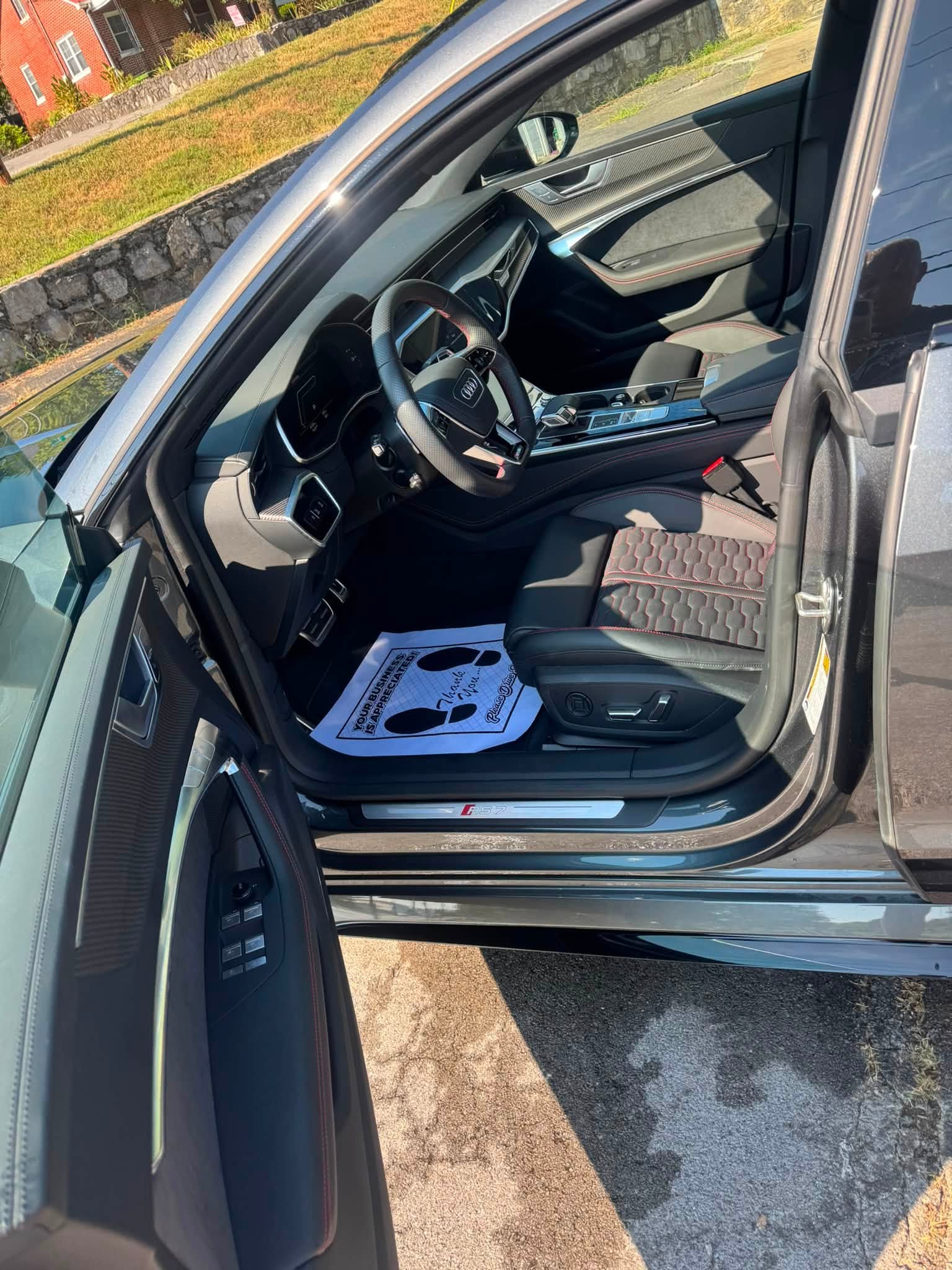 Spotless driver area after an interior detail
